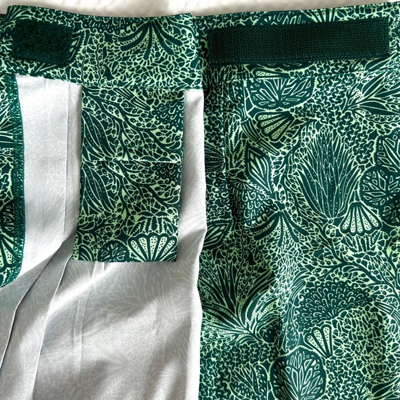 RIPSKIRT HAWAII Women's M Green Botanical Print Wrap Skirt Velcro Closure Pocket - Picture 8 of 12